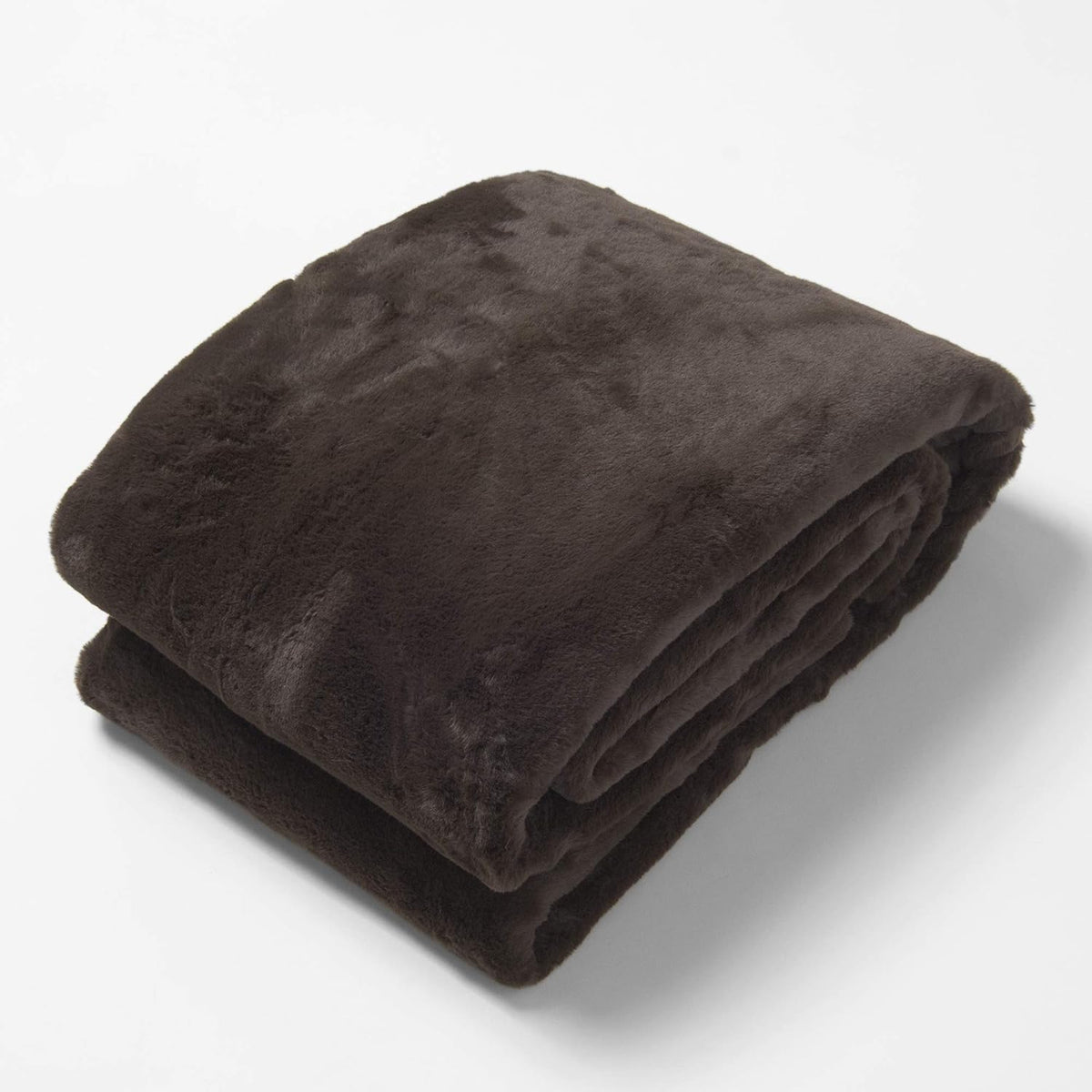 Luxe Faux Fur Throw - Chocolate - 58" W X 60" L M822511