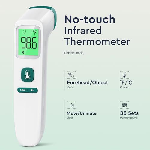 No-Touch Digital Forehead Thermometer with LED Screen X53348