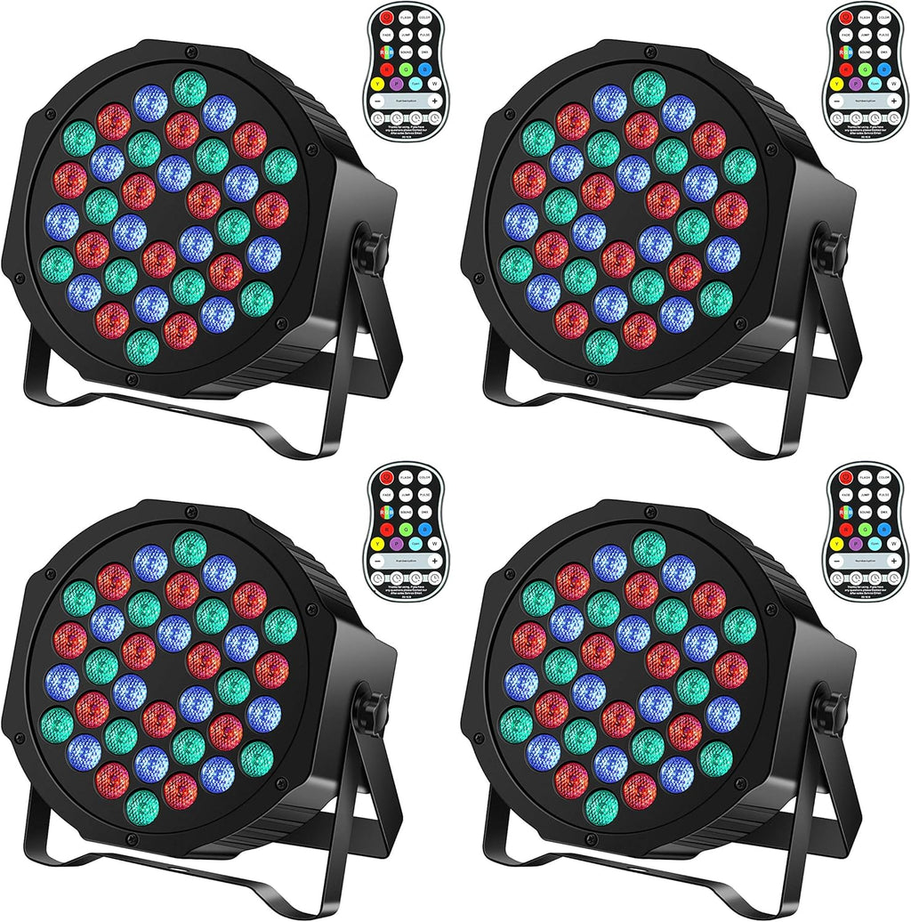 4 Pack Rechargeable Battery Powered RGB LED Uplights I4447