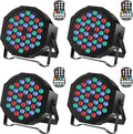 4 Pack Rechargeable Battery Powered RGB LED Uplights I4447