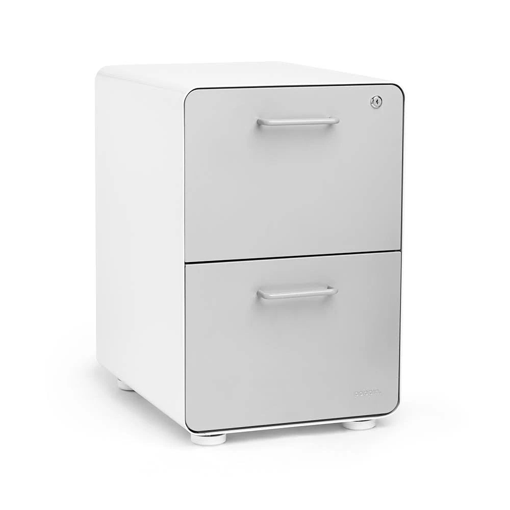 White Light Gray 2-Drawer File Cabinet R57936