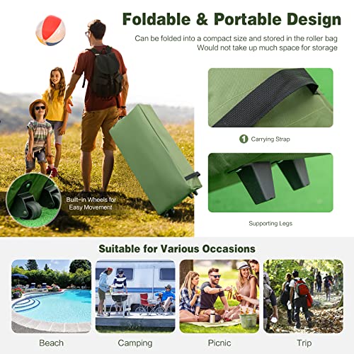 Tent Cot with Air Mattress, 2 Sleeping Bags, Carry Bag & Foot Pump H95956
