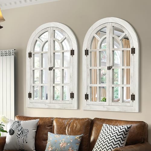 Arched Wall Mirror Wood Frame K8626