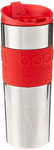 Black 15oz Vacuum Insulated Stainless Steel Travel Press E7351