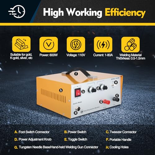600W Electric Jewelry Spot Welder with Foot Switch S25181