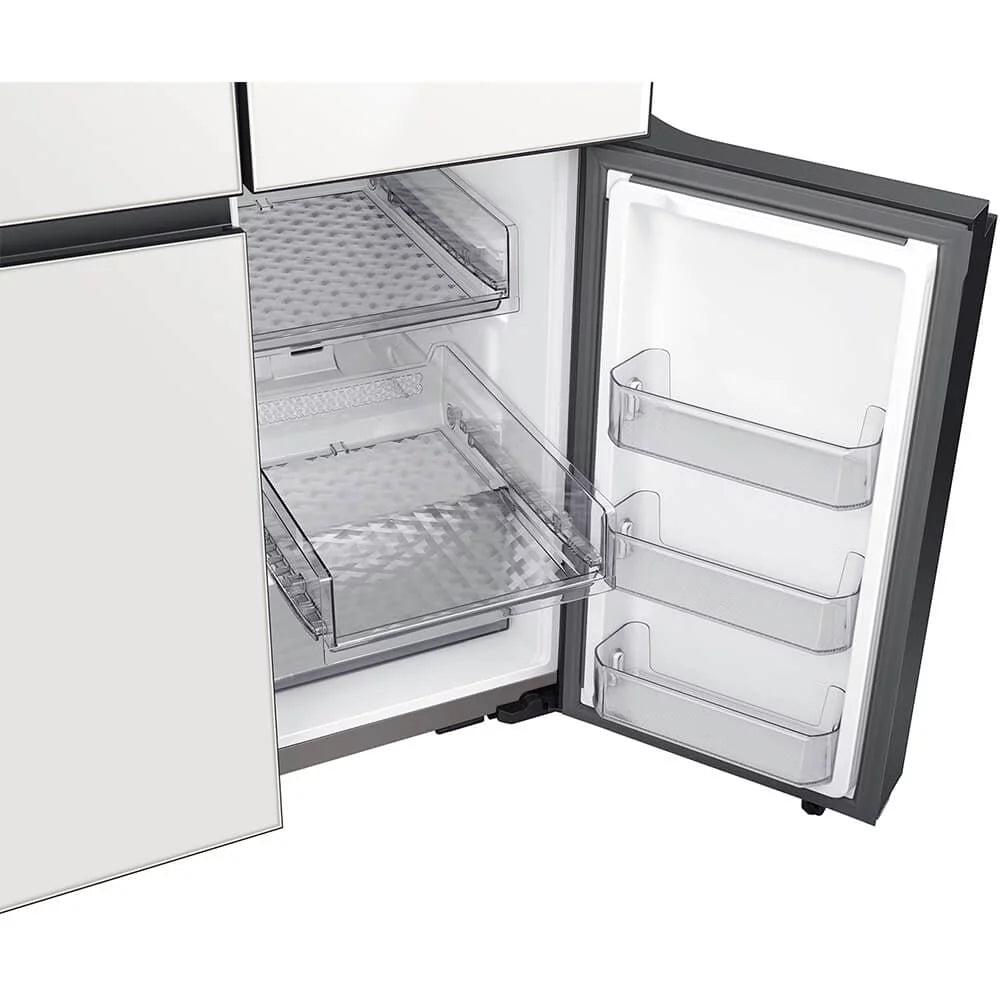 23 Cu. Ft. White Glass 4-Door Refrigerator B256