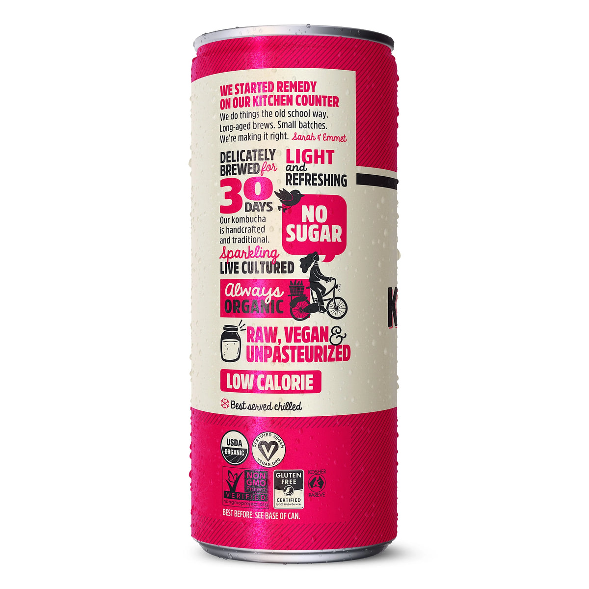 Mixed Berry Sugar Free Kombucha 12 Pk 11.2 oz Cans E330545