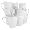 12 Piece Porcelain Mug Set in White H8228