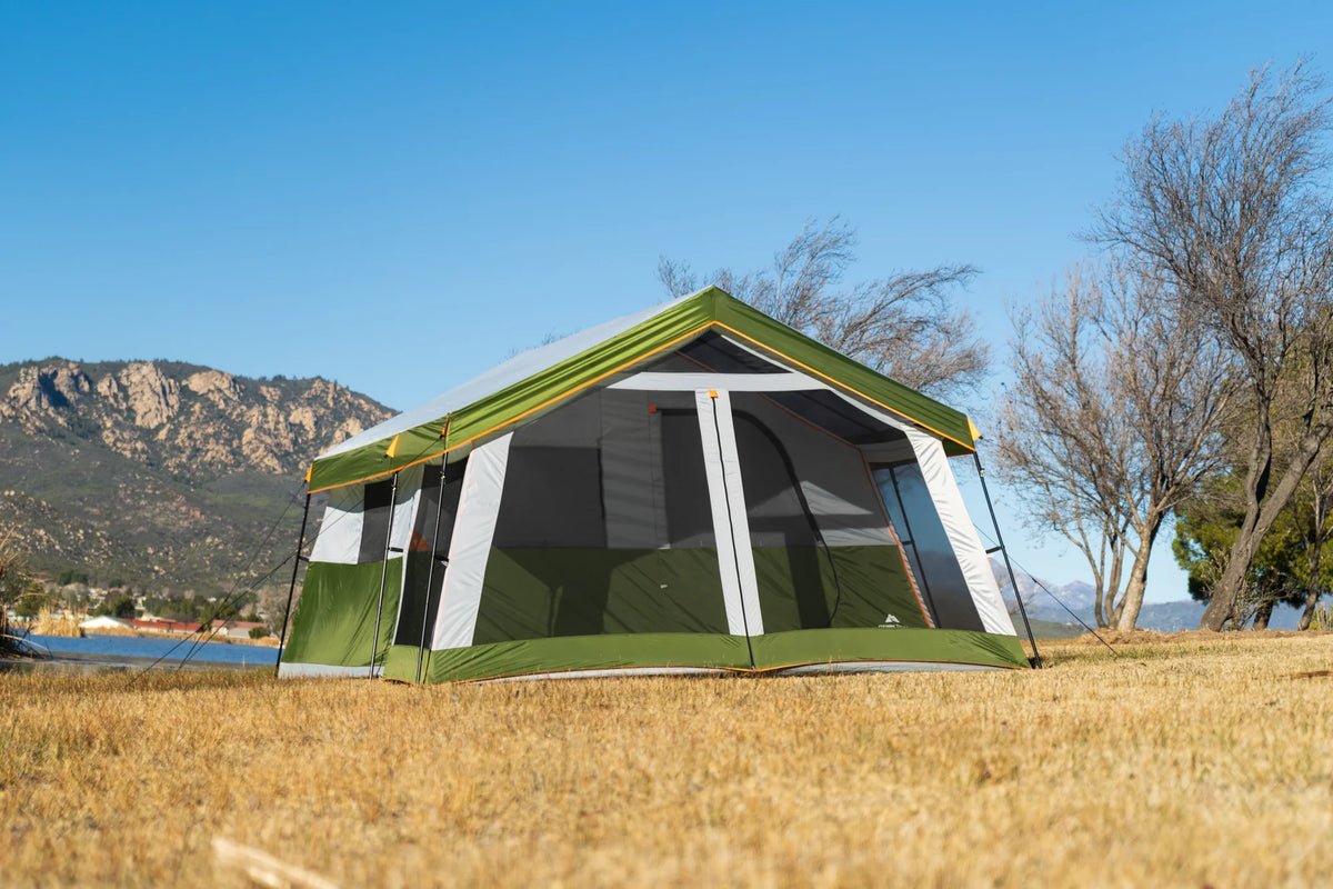 8-Person Cabin Tent with Screen Porch, Green Q71794