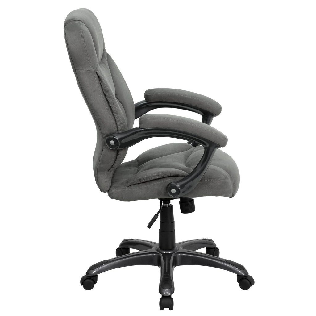 Gray High Back Contemporary Executive Swivel Ergonomic Office Chair with Arms R280