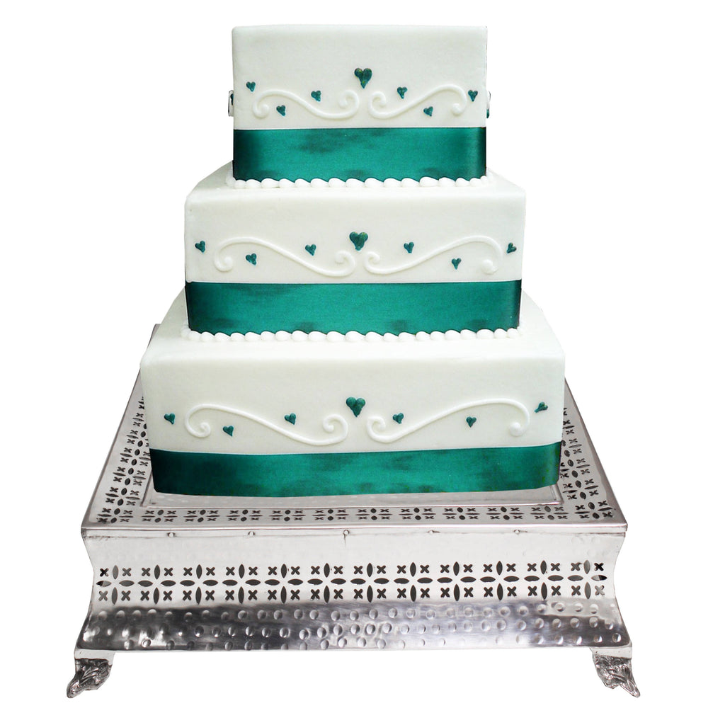 Aluminum 4-Piece Square Cake Stand J71958