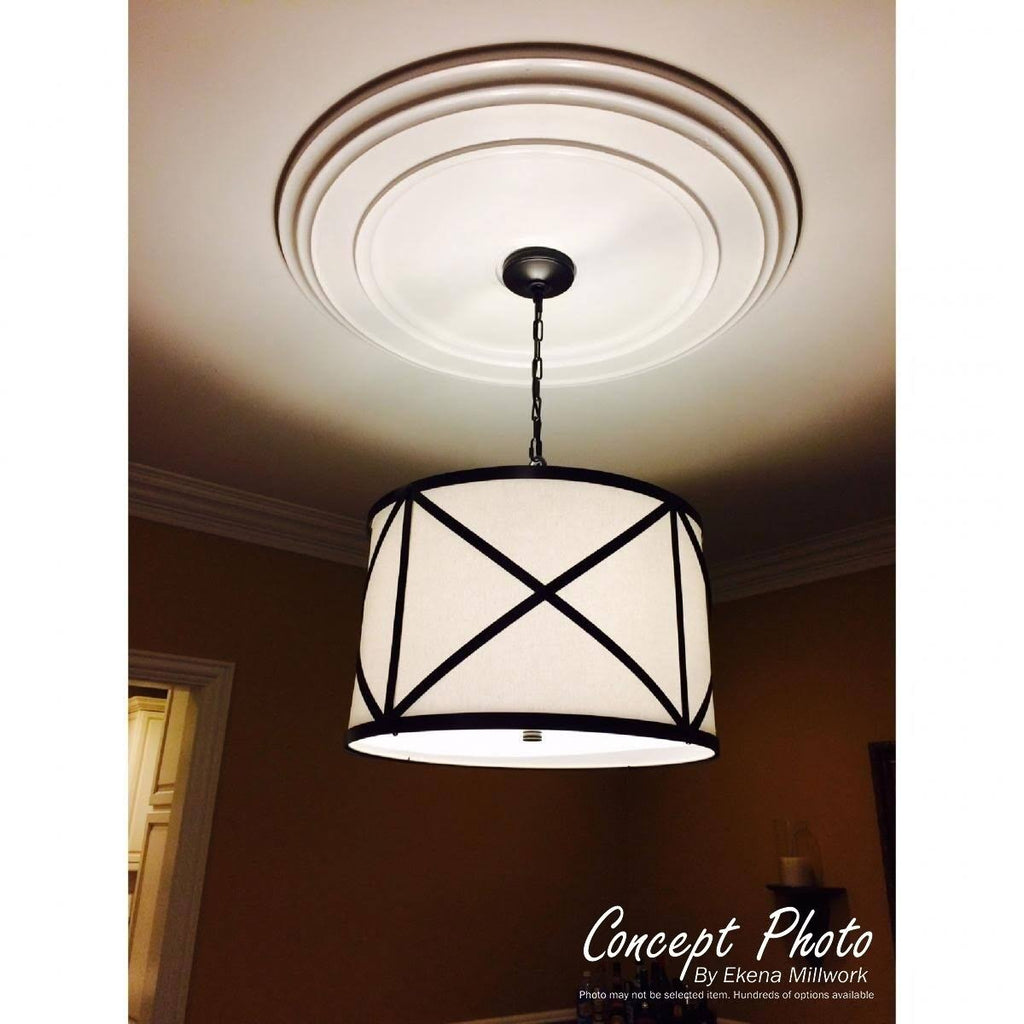 Pearl Hand-Painted Burnished Mahogany Crackle Ceiling Medallion D798