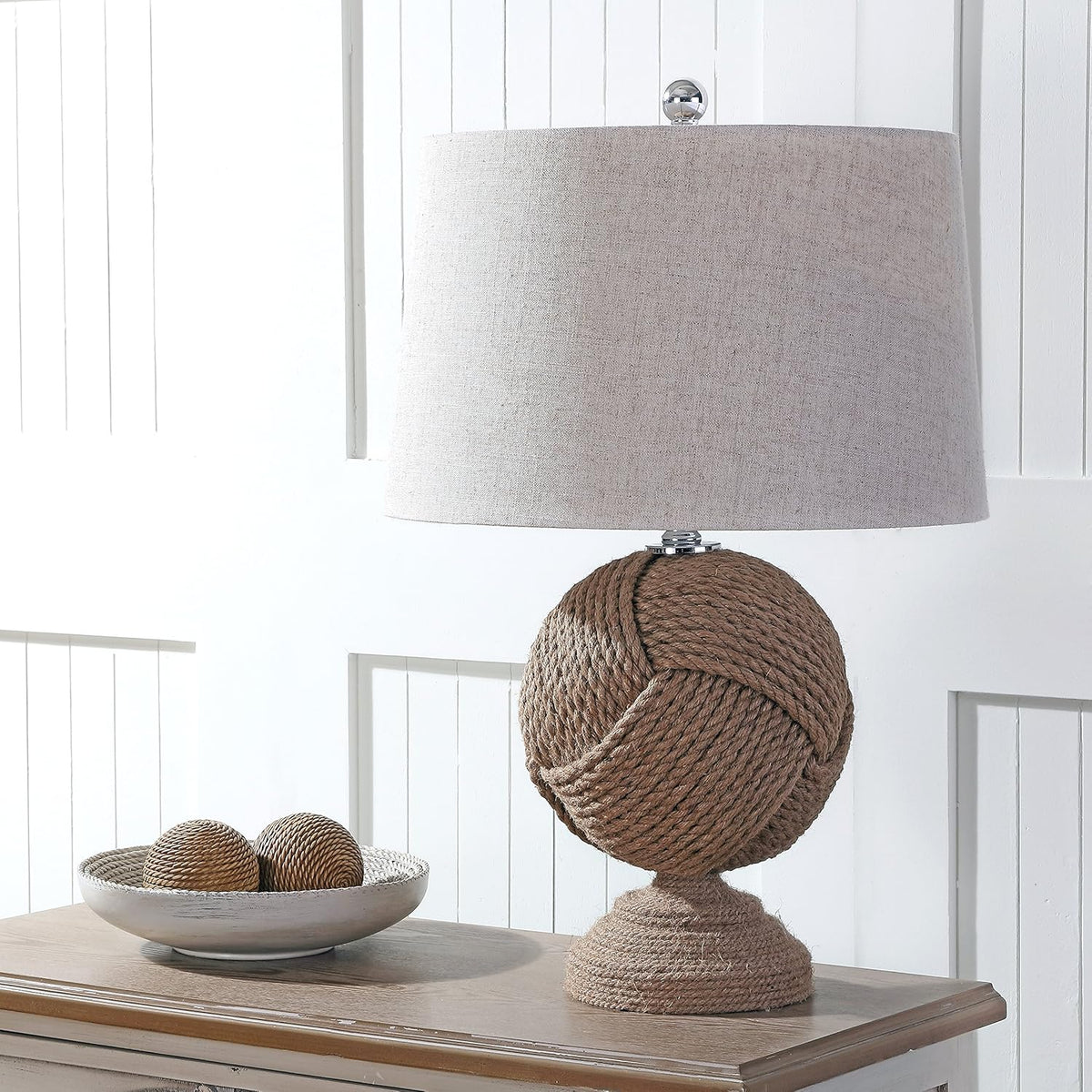 Brown Knotted Rope LED Table Lamp F6555
