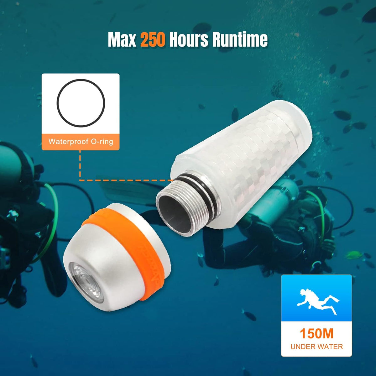 4-Color-in-1 Dive Beacon Scuba Diving Signal Light E7547