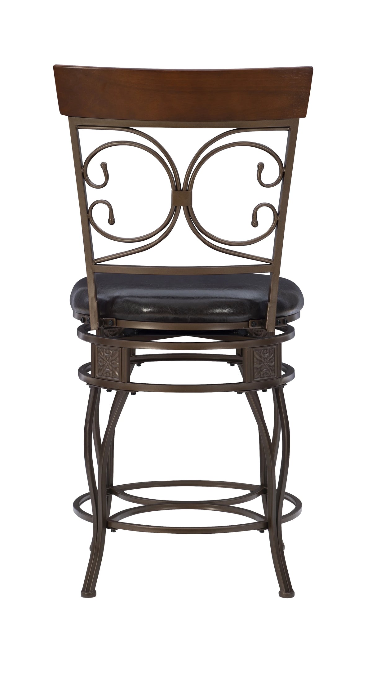 Dark Bronze Metal Counter Stool with Swivel W802
