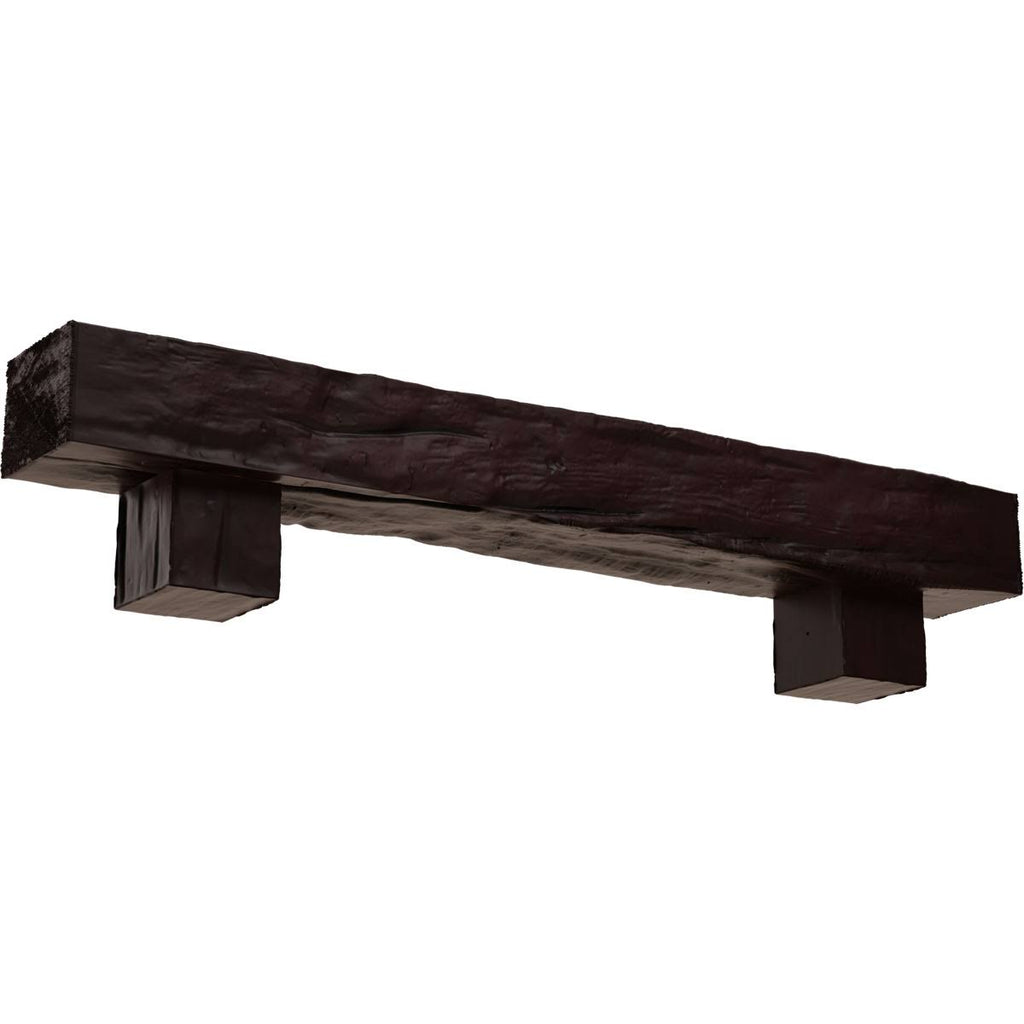 Premium Cherry Faux Wood Fireplace Mantel Kit with Alamo Corbels L950