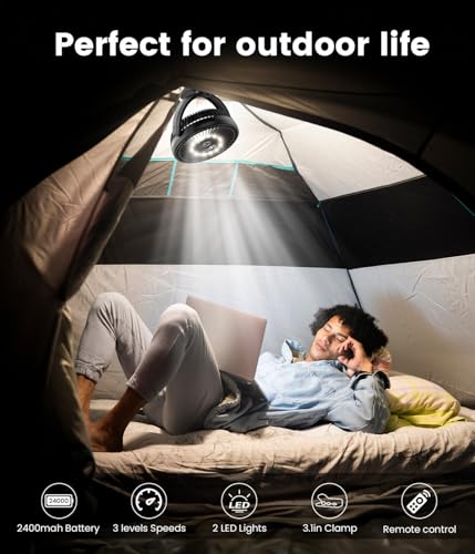 24000mAh 8-inch Portable Rechargeable Clip on Fan O2362