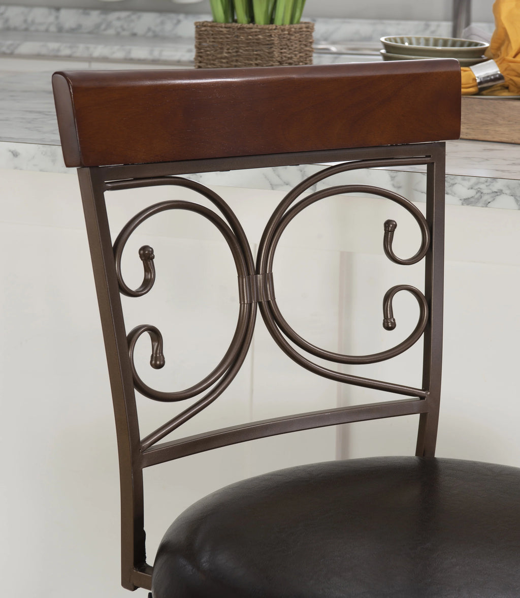 Dark Bronze Metal Counter Stool with Swivel W802