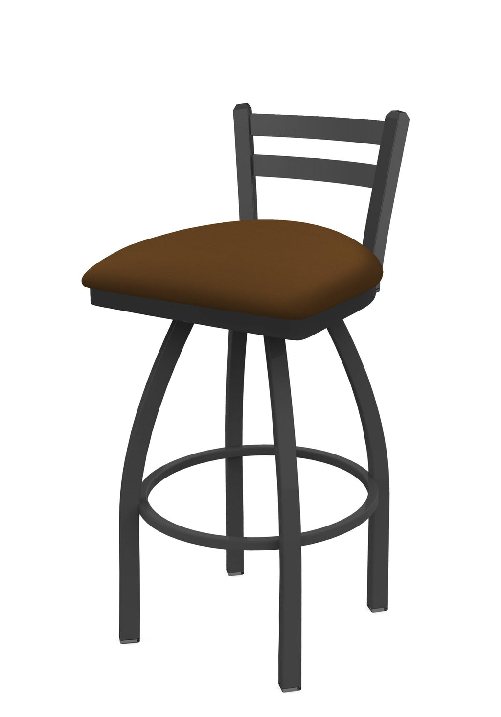 25x22 Low Back Swivel Counter Stool with Pewter Seat N8681