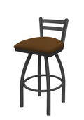 25x22 Low Back Swivel Counter Stool with Pewter Seat N8681