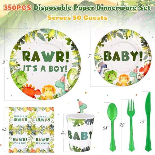 350 Pcs Disposable Plastic Tableware Set D46710