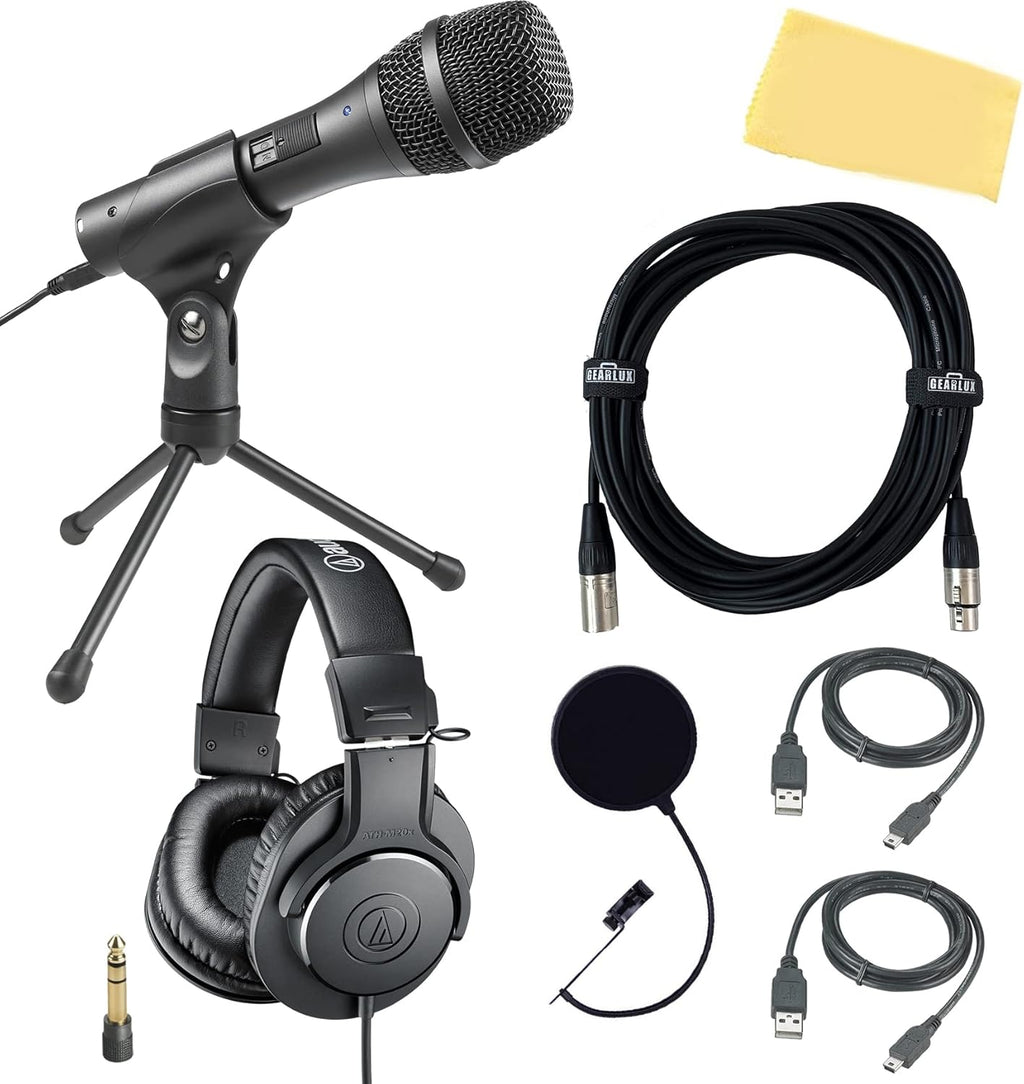 Cardioid Condenser Handheld Microphone Bundle with Boom Stand I52033