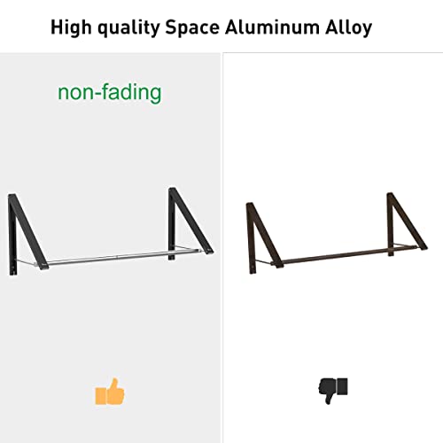 White Wall Mounted Folding Aluminum Clothes Drying Rack F756137
