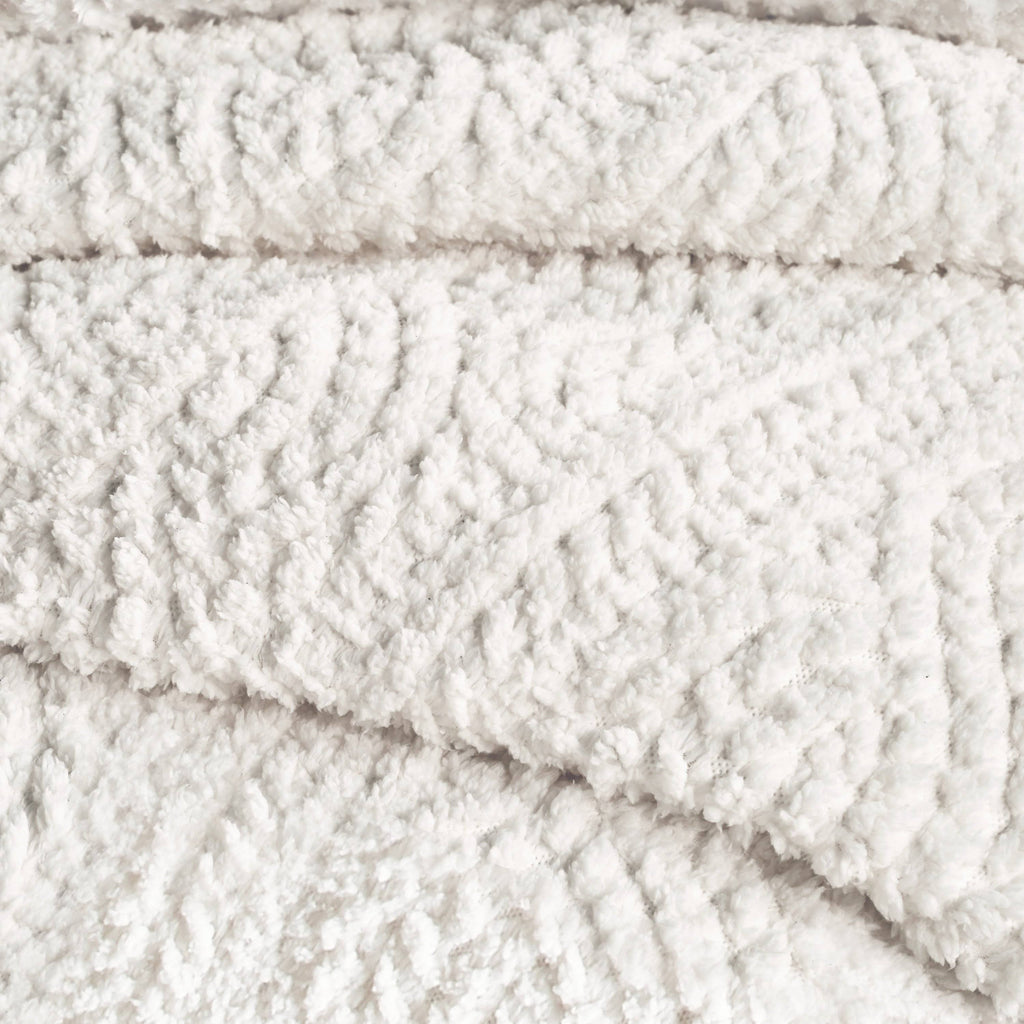 White Twin Sherpa Comforter Set J86473