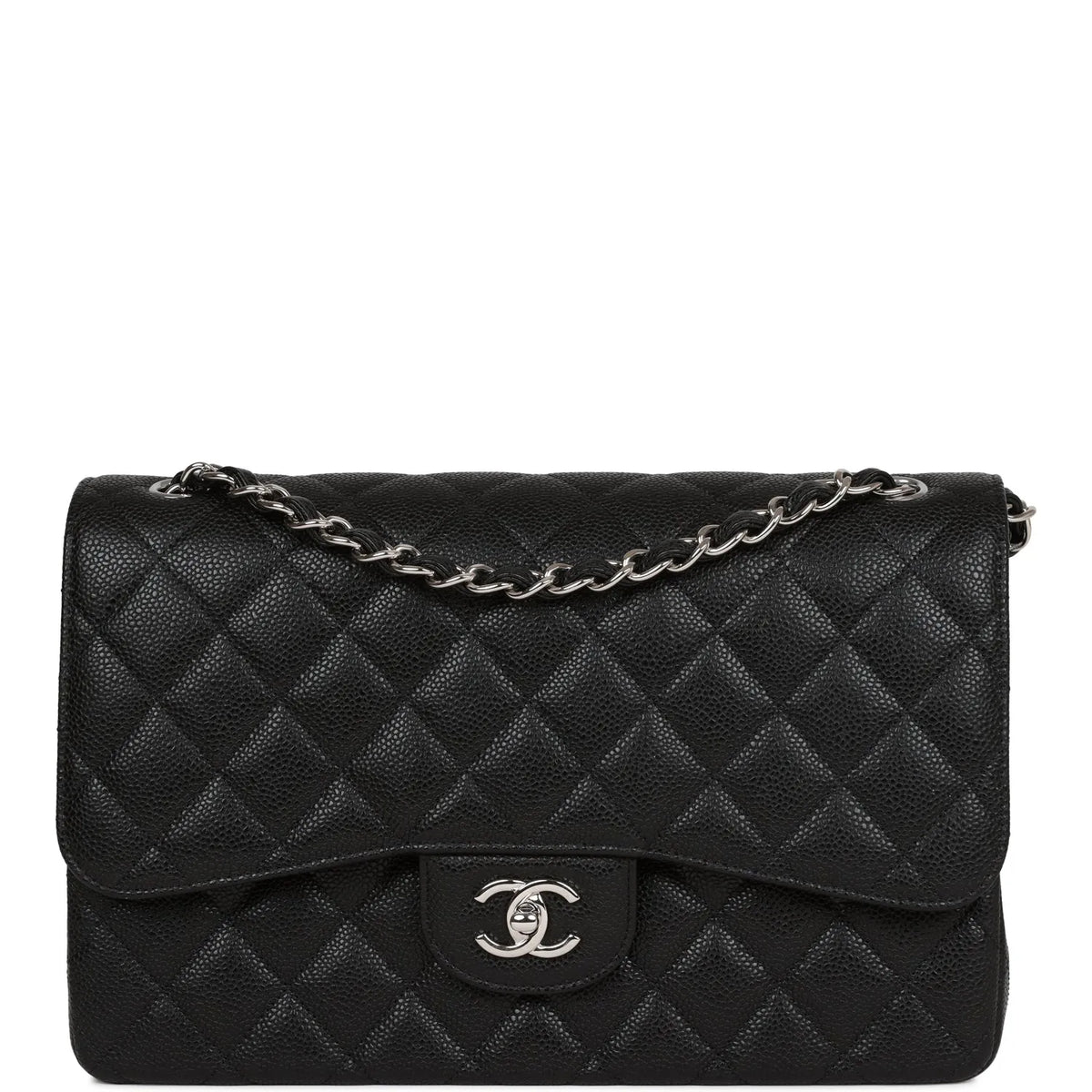 Black Caviar Double Flap Bag R297