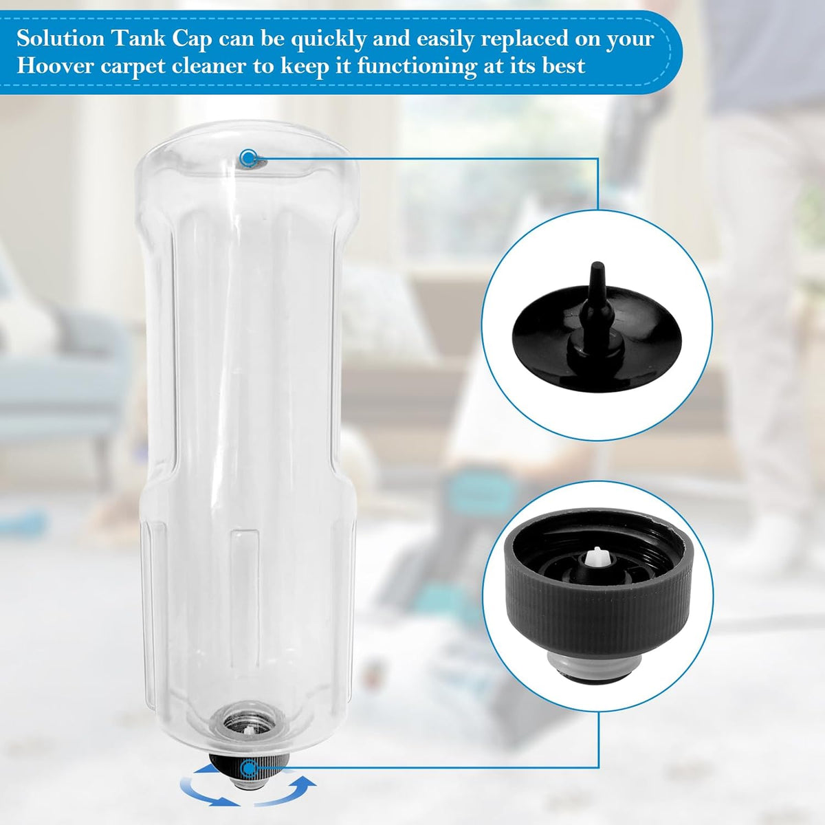 Solution Tank Cap for Hoover Carpet Cleaner D516305