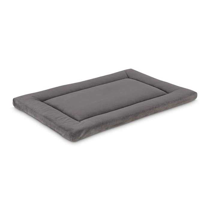 Dark Grey Velvet Dog Crate Mat and Pet Bed Y32318