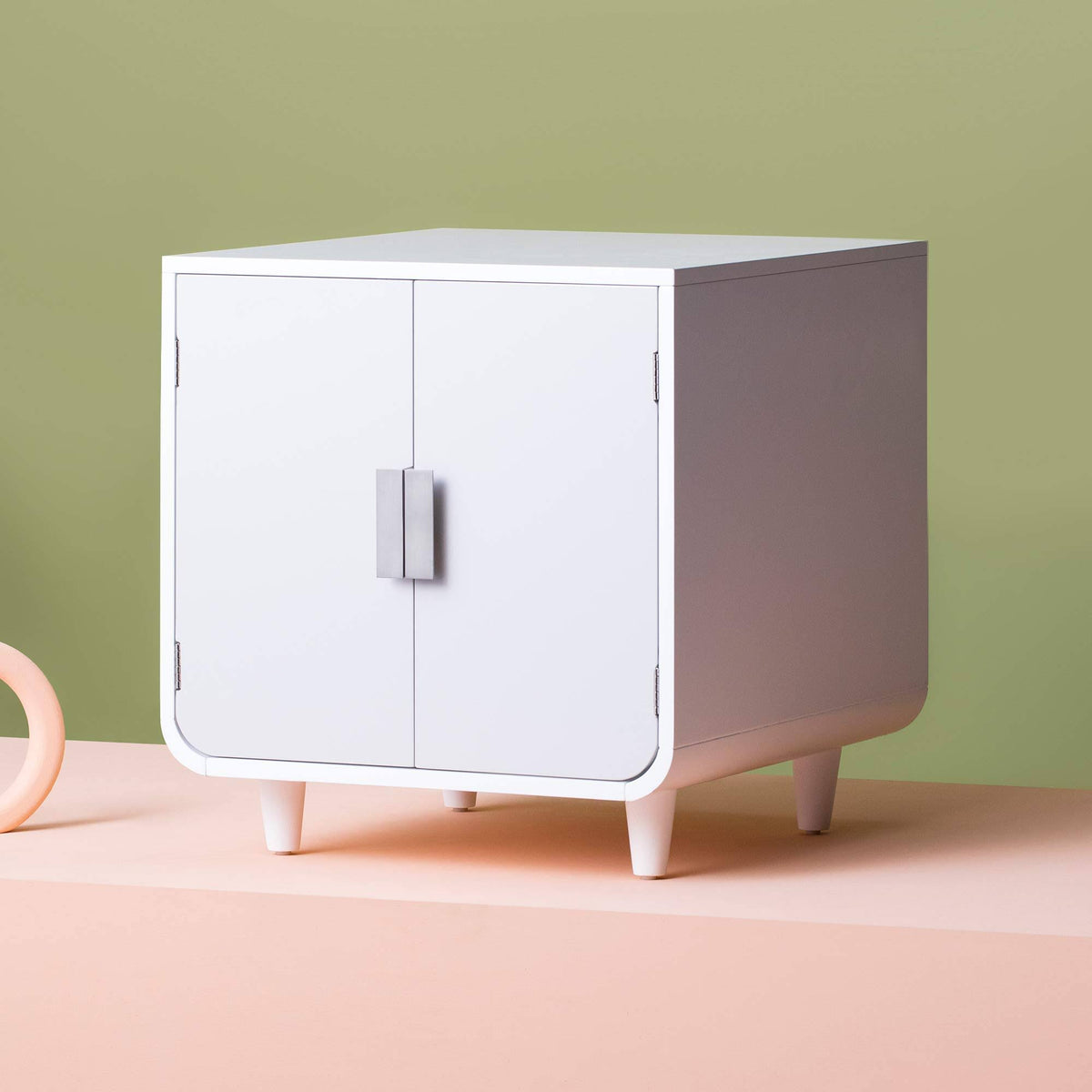 Alpine White Covered Wooden Cat Litter Box S5960