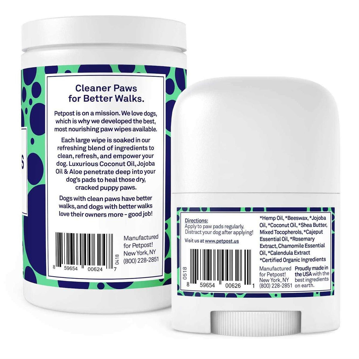 Dog Paw Cleaner with Coconut Oil, Jojoba Oil, and Aloe J3436