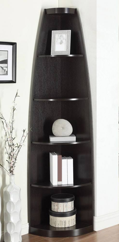 Corner Bookcase Cappuccino N3287
