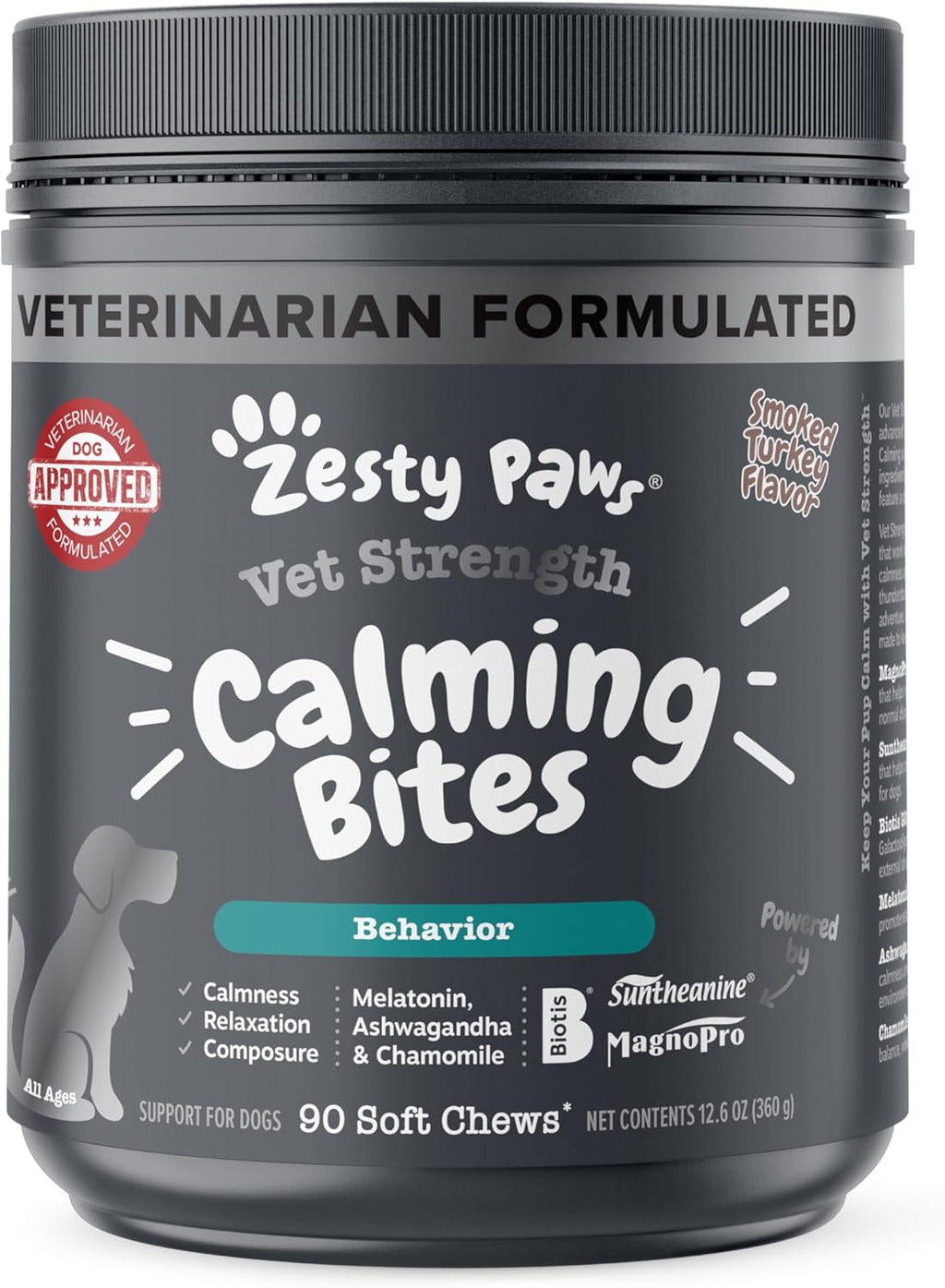 90ct Smoked Turkey Calming Chews for Dogs X616