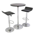 Black Round 3-Piece Pub Table Set P73576