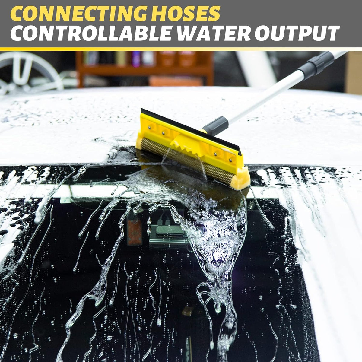 5 in 1 Car Wash Brush with 56 - Inch Aluminum Handle Z8411