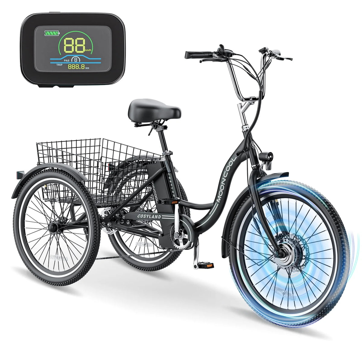 Electric Tricycle with Removable Lithium Battery C7674