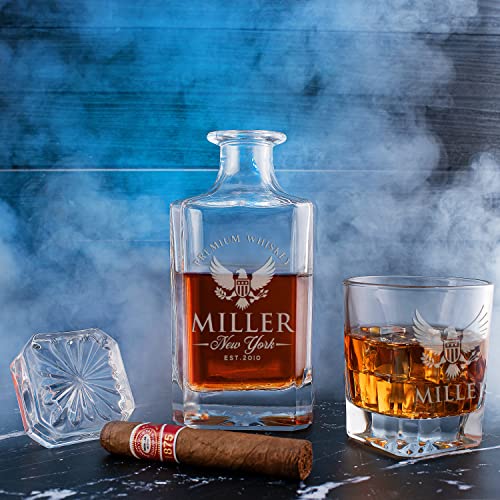 3 PC Whiskey Decanter Set with Glasses F81086