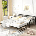 White Twin Size Metal Daybed with Trundle C932122