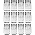 16 oz Glass Mason Jar with Lid and Band 12-Pack Z348