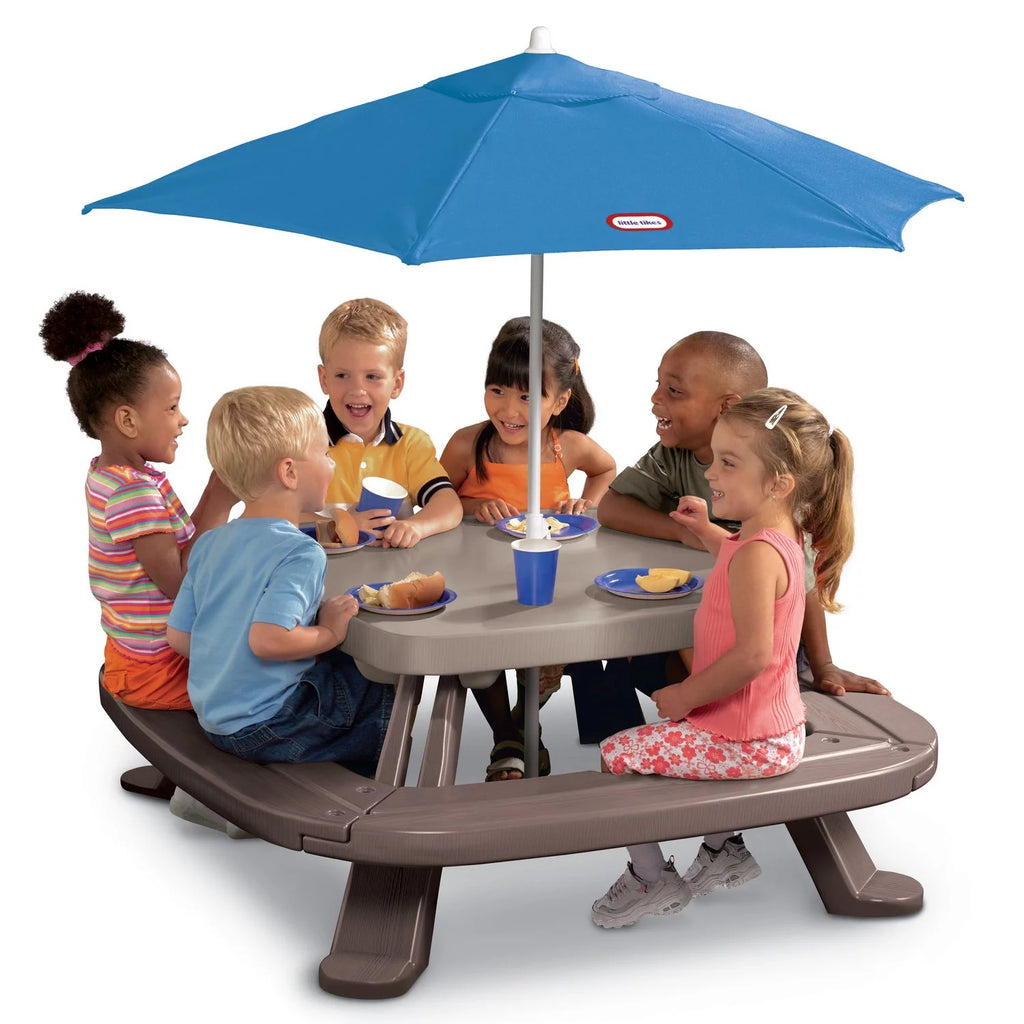 Fold 'n Store Table with Umbrella L195467