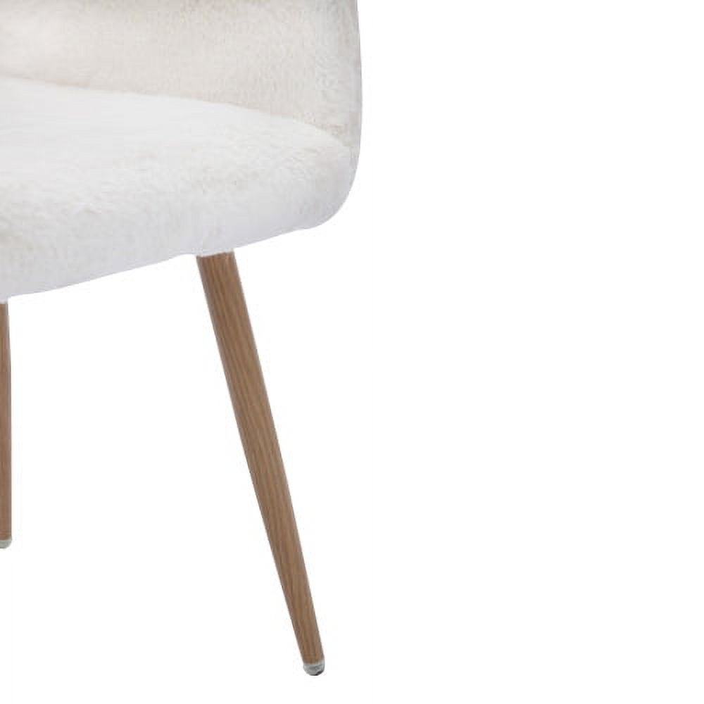 Faux Fur Dining Chairs with Solid Steel Leg T19024