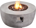 Concrete Propane Gas Fire Pit Table with PVC Cover and Lava Rocks, 50,000 BTU, 36 inch, Light Gray S338962