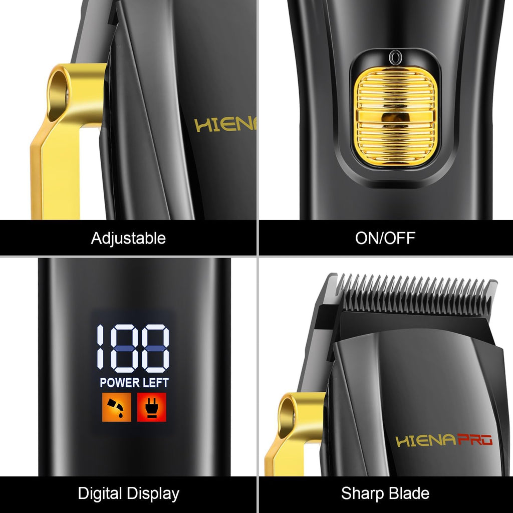Black Cordless Hair Clippers and Trimmer Kit B483714