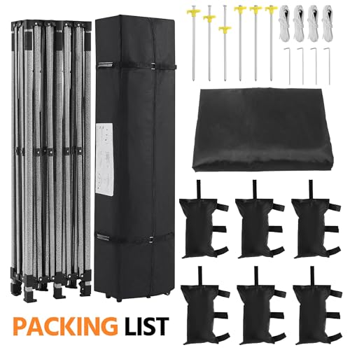 White 10x20 Pop Up Canopy Tent with Wheeled Carry Bag F4249