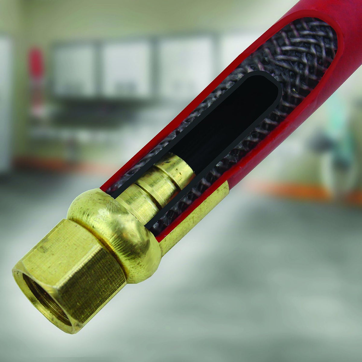 Steel Dual Arm Auto-Retractable Air Hose Reel with 3 ft. Rubber Hose J87917
