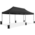 White 10x20 Pop Up Canopy Tent with Wheeled Carry Bag F4249