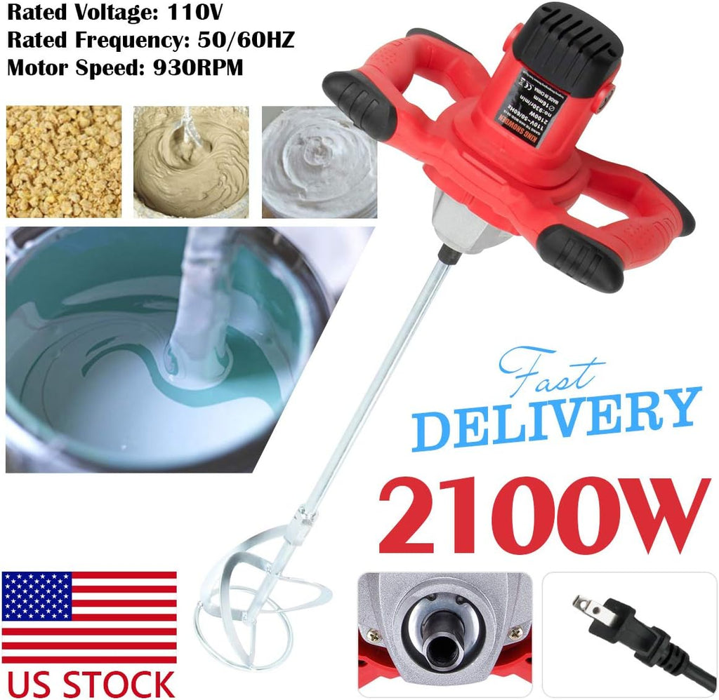 2100W Electric Mortar Mixer, 6-Speed, Pack of 2 O512