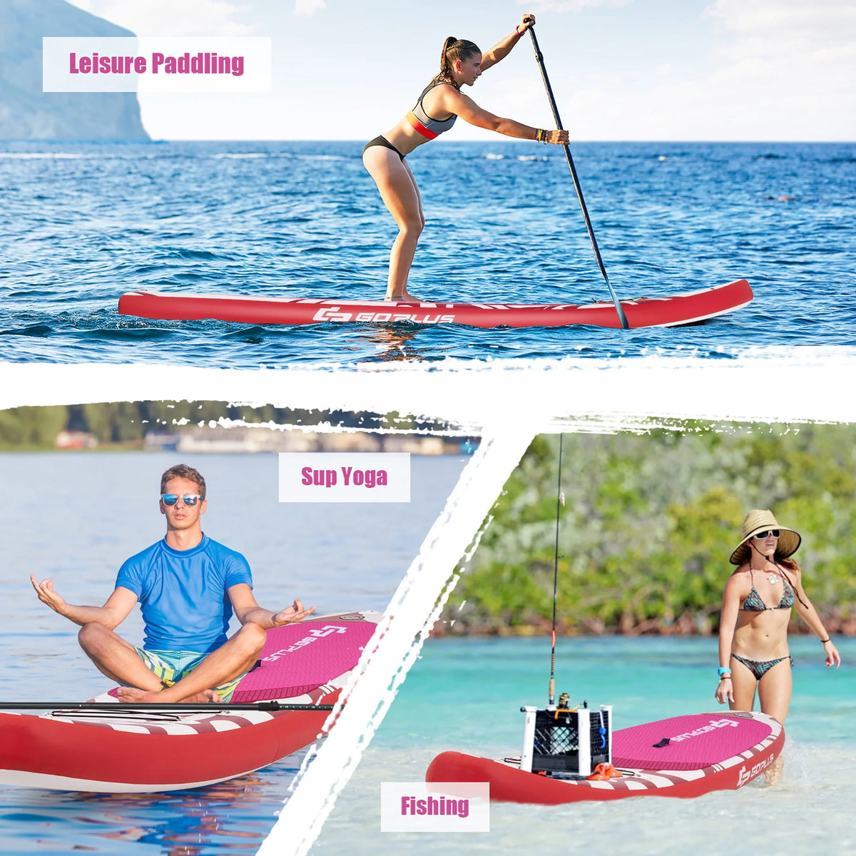 10.5' Inflatable Stand Up Paddle Board with Carry Bag O306082